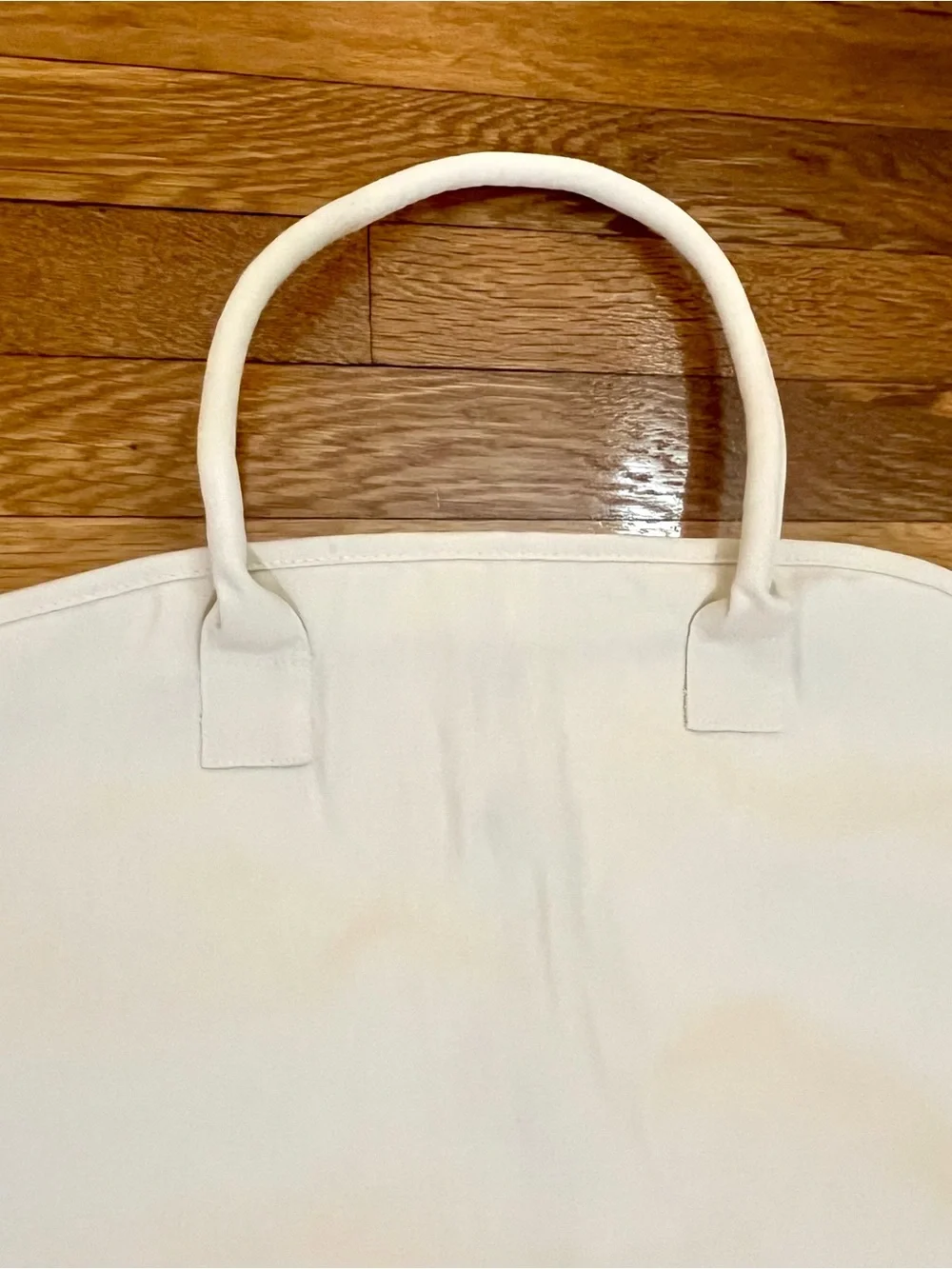 Alexander McQueen Garment Bag Ivory Canvas Foldable Travel Bridal Gown Storage